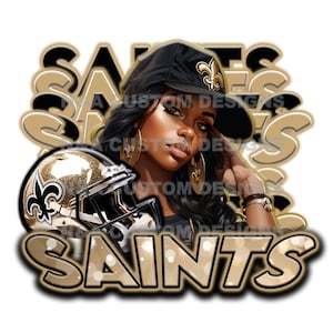 Saints PNG Sublimation Digital Football