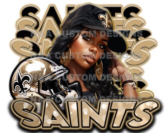 Saints PNG Sublimation Digital Football