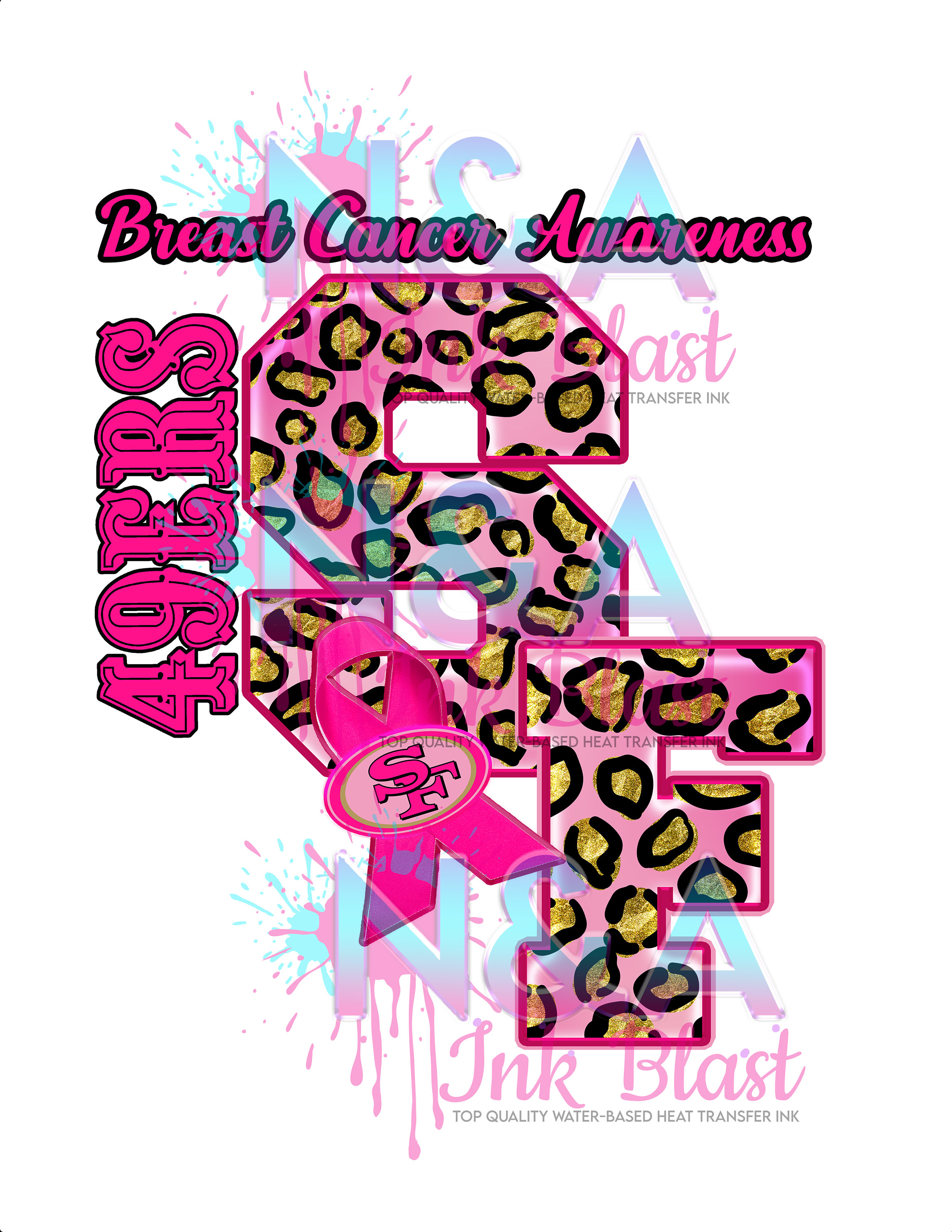 49ers Breast Cancer Svg
