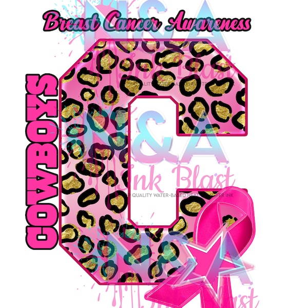 Custom Breast Cancer Awareness Cowboy PNG Sublimation Digital Pink