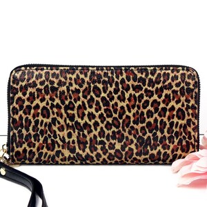 Leatherman Fashion Girls Multicolor Genuine Leather Wallet Leopard