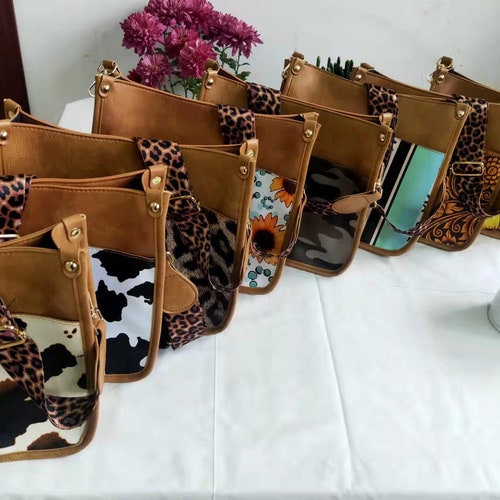 Guitar Strap Crossbody Cow Purse Leopard Purse Vegan Leather Etsy