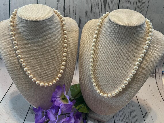 Vintage Faux Pearl Necklaces Monet Pearl necklace Antique Pearl necklaces 2 pearl necklace set Old Pearl necklace Vintage Pearl Monet