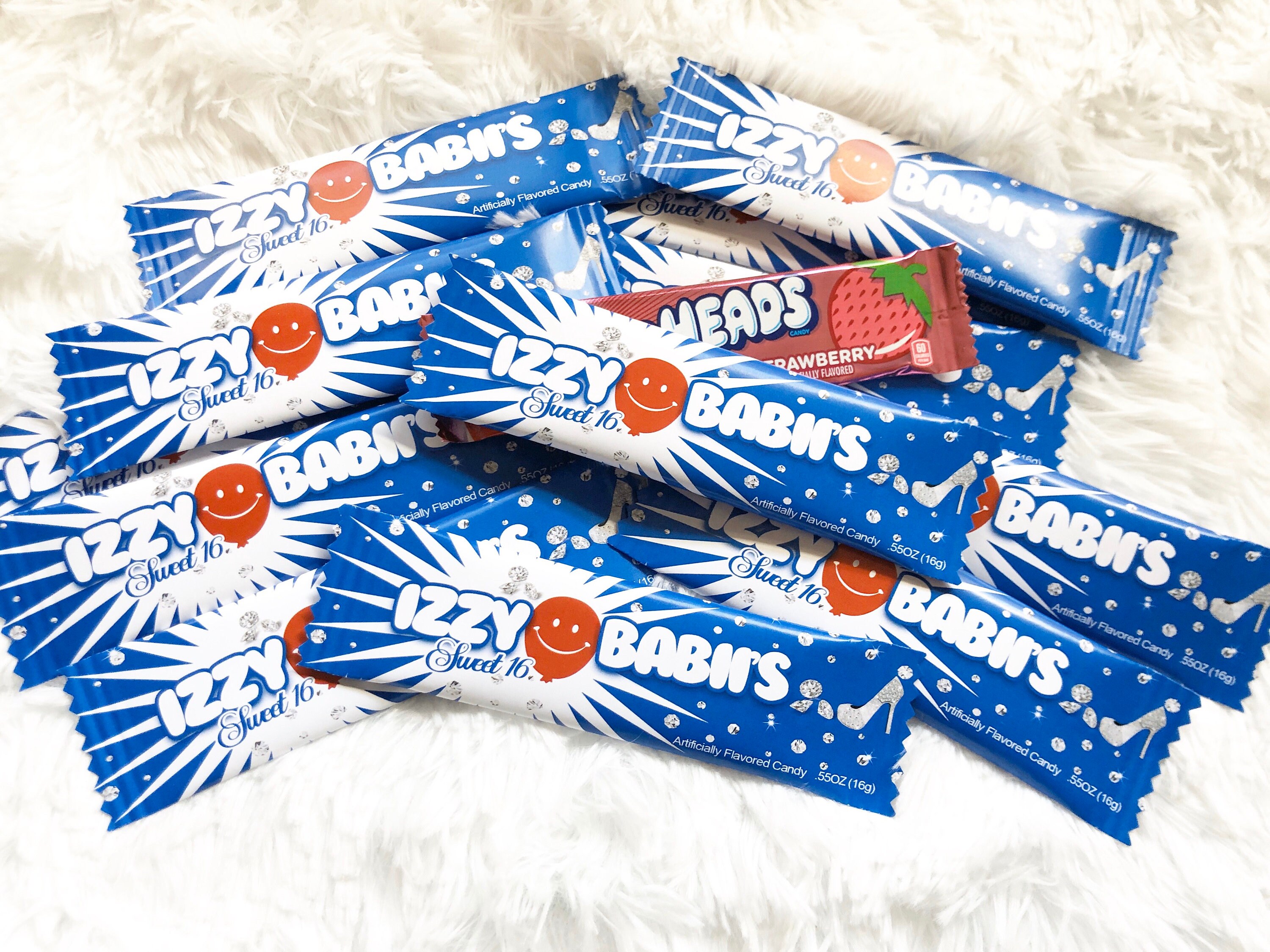 Custom Sweet Taffy Candy Wrapper Custom Sweet 16 Labels Etsy