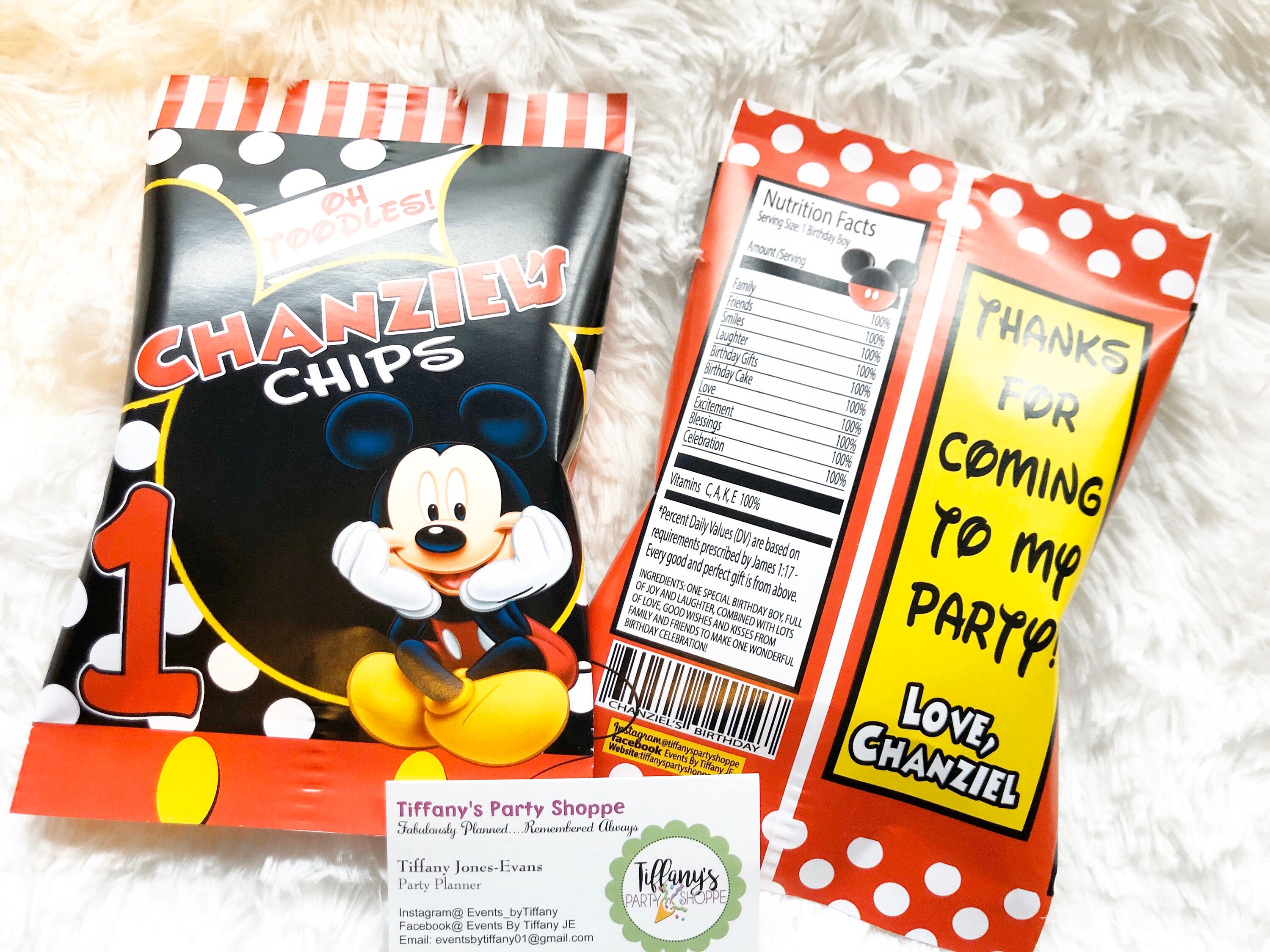 Custom Mickey Mouse Inspired Chip Bag Mickey Mouse Chip Bag Etsy
