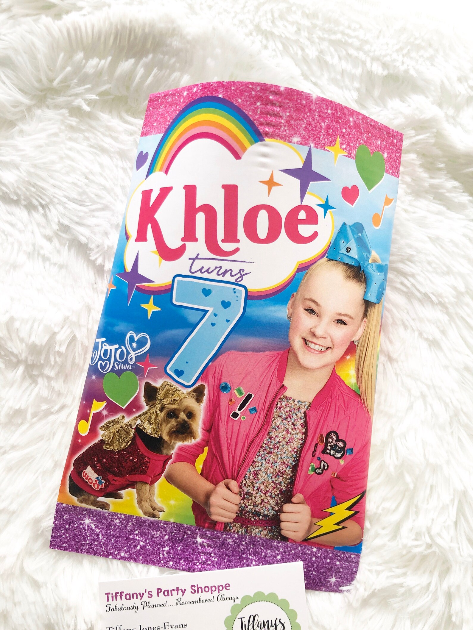 JoJo Siwa Inspired Chip Bag JoJo Chip Bag JoJo Party Favors Etsy