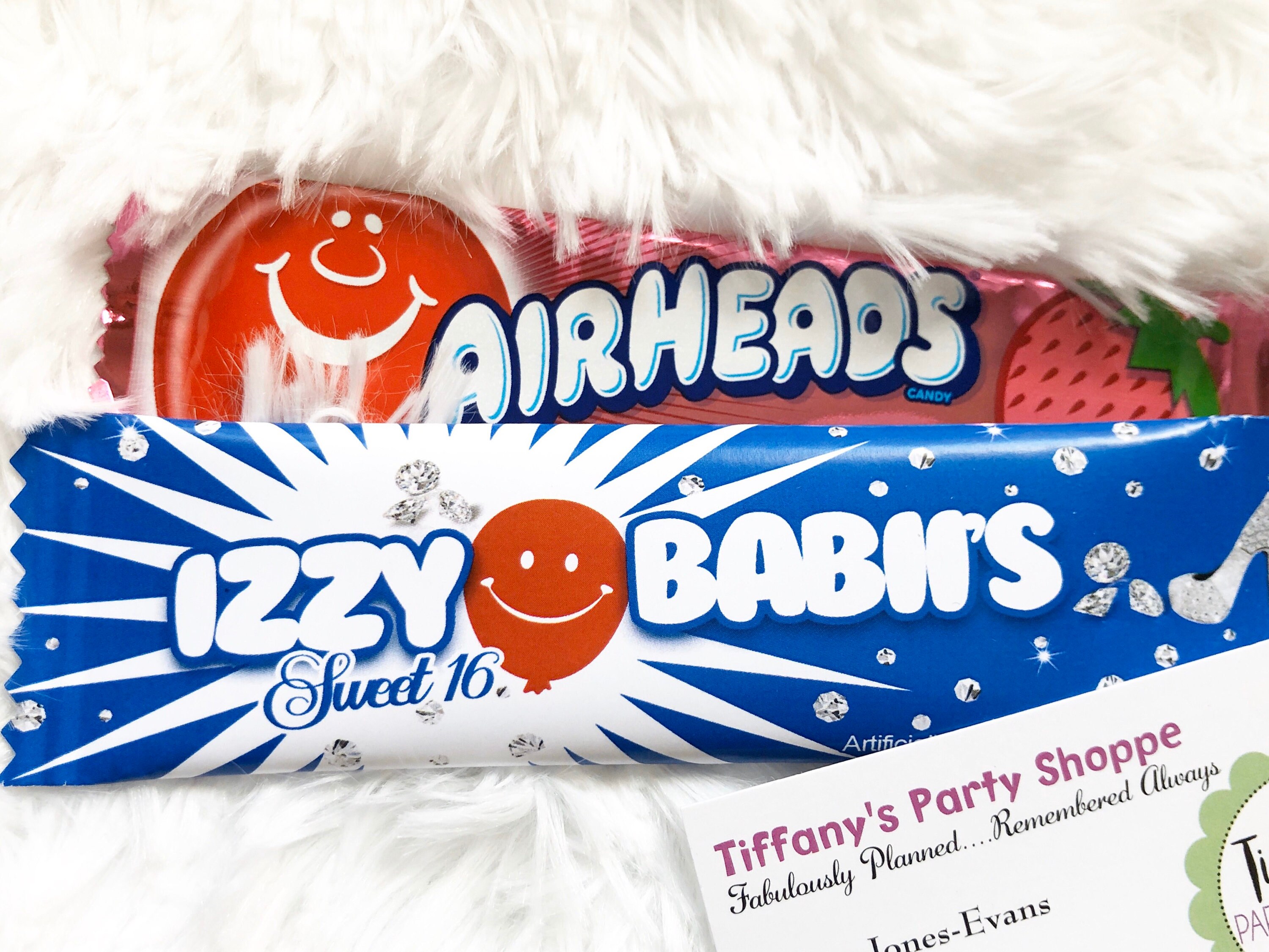 Custom Sweet Taffy Candy Wrapper Custom Sweet 16 Labels Etsy