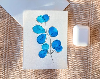 blue lily flowers watercolor art