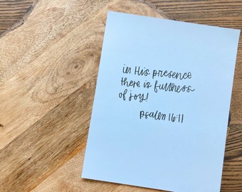 psalm 16:11 christian wall art | christian art prints | in His presence there is fullness of joy art | Christian wall decor