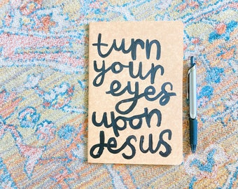 turn your eyes upon jesus dot journal | christian journal | bullet journal | christian journal