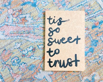 tis so sweet to trust christian journal | hand-painted bullet journal | dot journal | devotional journal