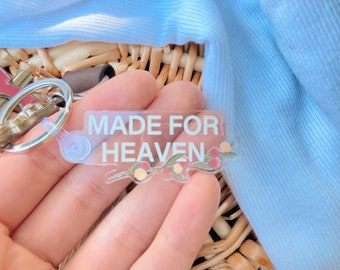 made for heaven acrylic keychain | christian keychain | jesus car keychain