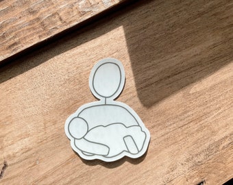 good shepherd sticker | christian sticker | carrying sheep sticker | clear sticker | durable sticker | quality sticker | psalm 23 | Bible