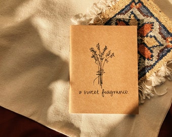 a sweet fragrance blank journal / pocket journal / pocket sketchbook