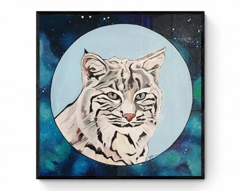 Lynx Original Oil Painting on Canvas Unique Handmade for Collector Painting Wildlife Wall Art Home Decor Artwork for Gift for Art Collector