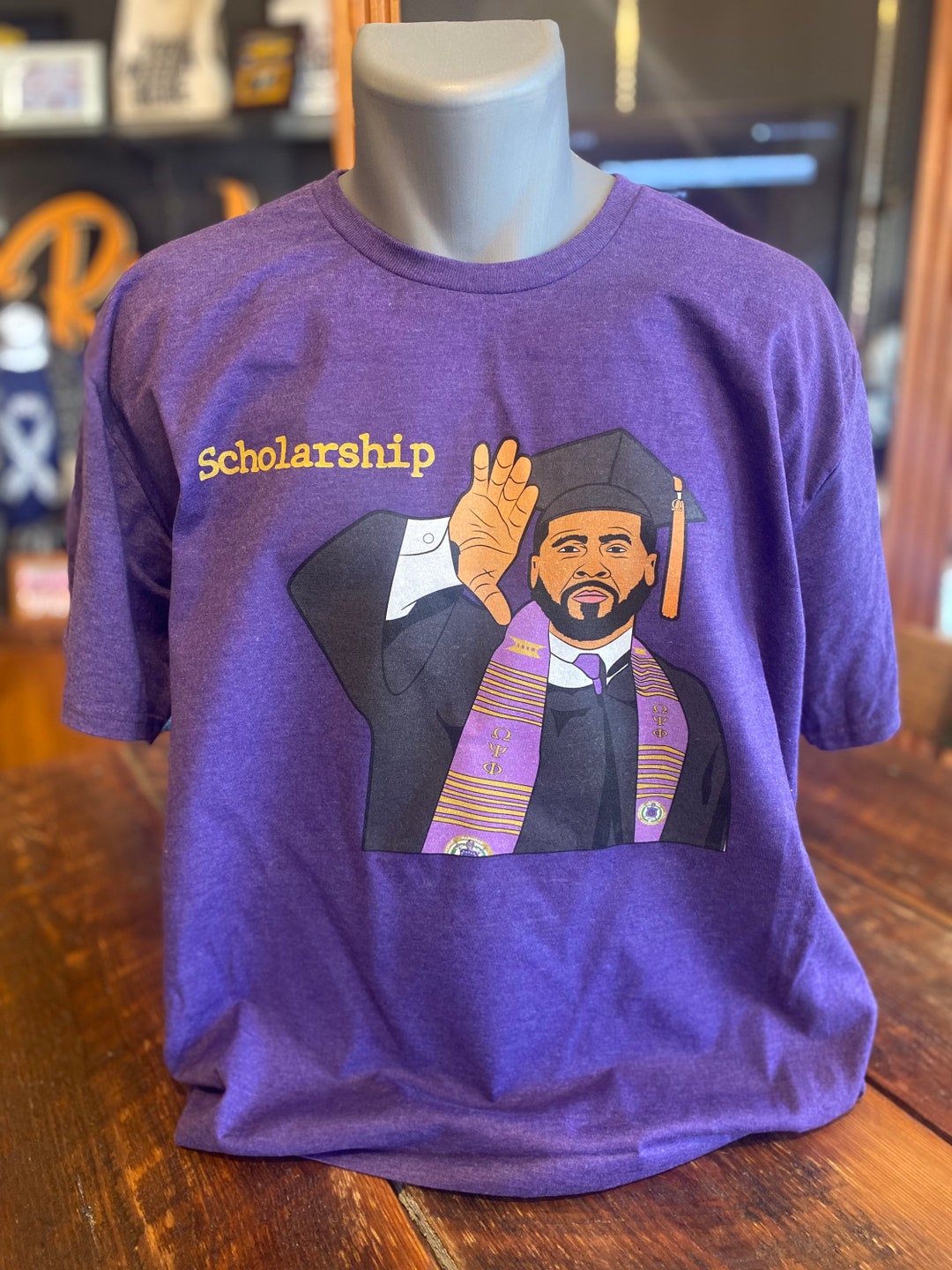 Omega Psi Phi Scholarship Graphic Tshirt Etsy
