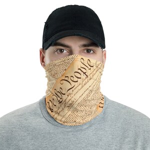 Constitution Neck Gaiter, Washable Face Mask, Face Cover
