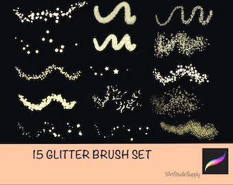 15 Glitter Procreate Brushes | Sparkle Brush Set