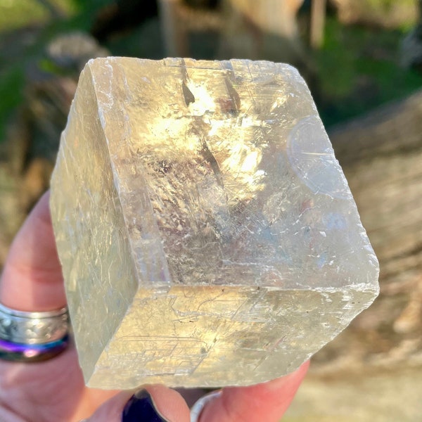 Optical calcite raw crystal, Icelandic spar cubes, polished crystals, gemstones for clarity, spiritual awareness, the hippie crystal hut,