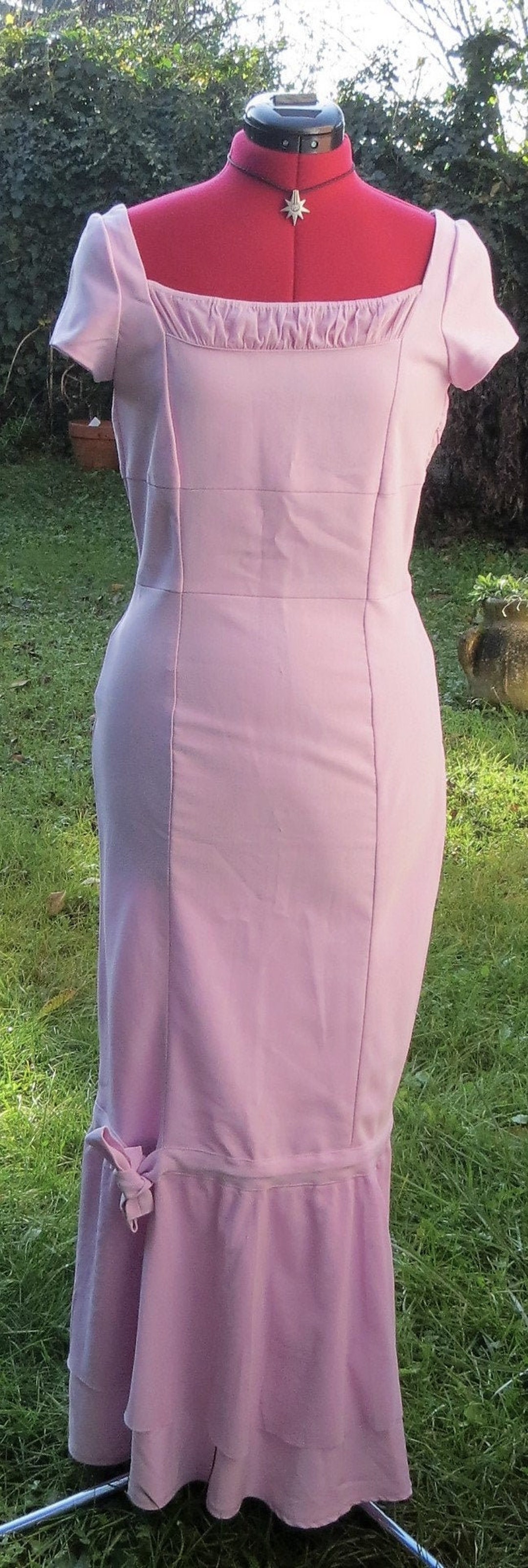 Robe longue vintage rose Etsy France