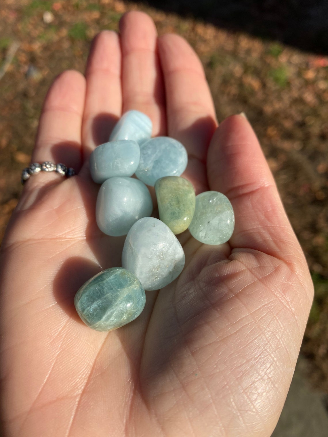 High Quality Polished Aquamarine Tumbled Stones Etsy