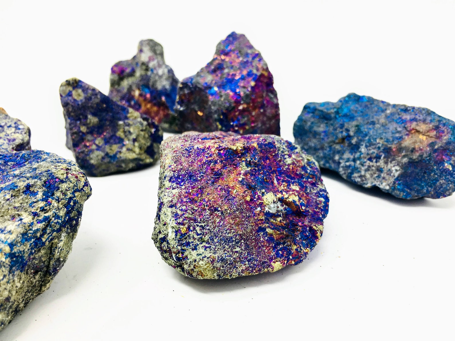 Chalcopyrite Peacock Ore Rainbow pyrite Raw Natural Mineral Etsy