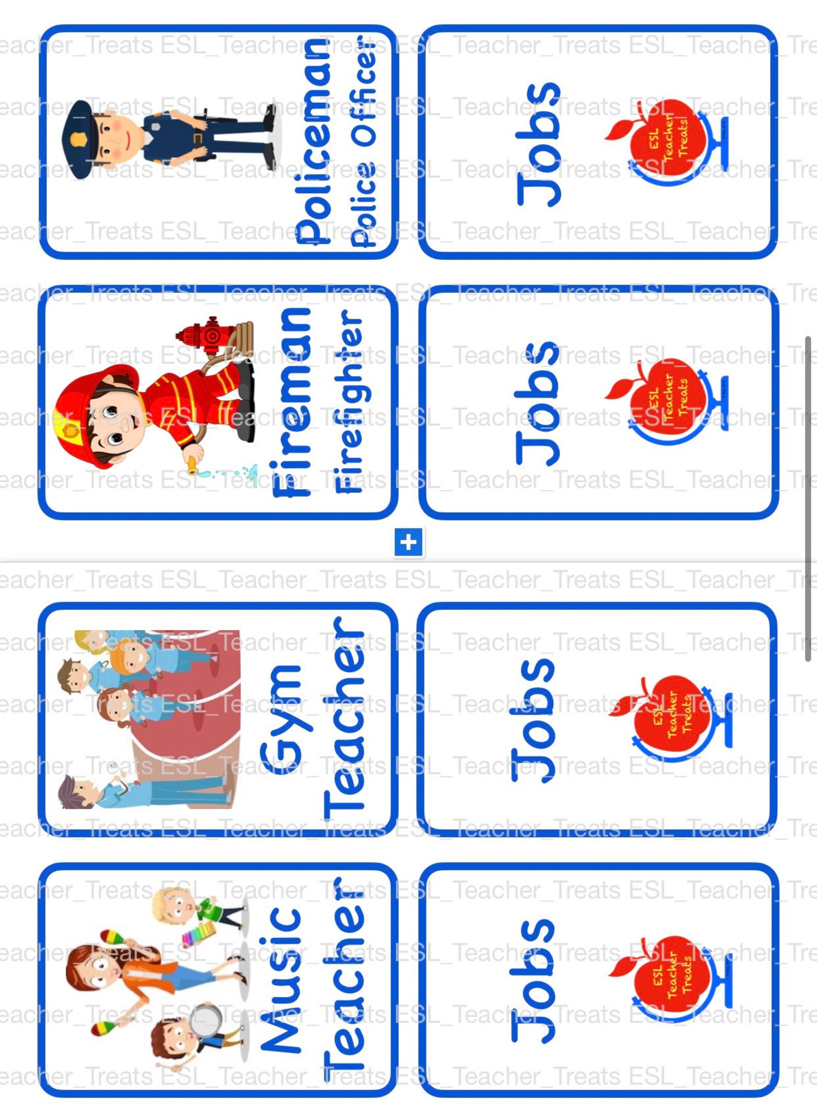 25 Job Flashcards for Your ESL Classroom Perfect for Palfish Etsy