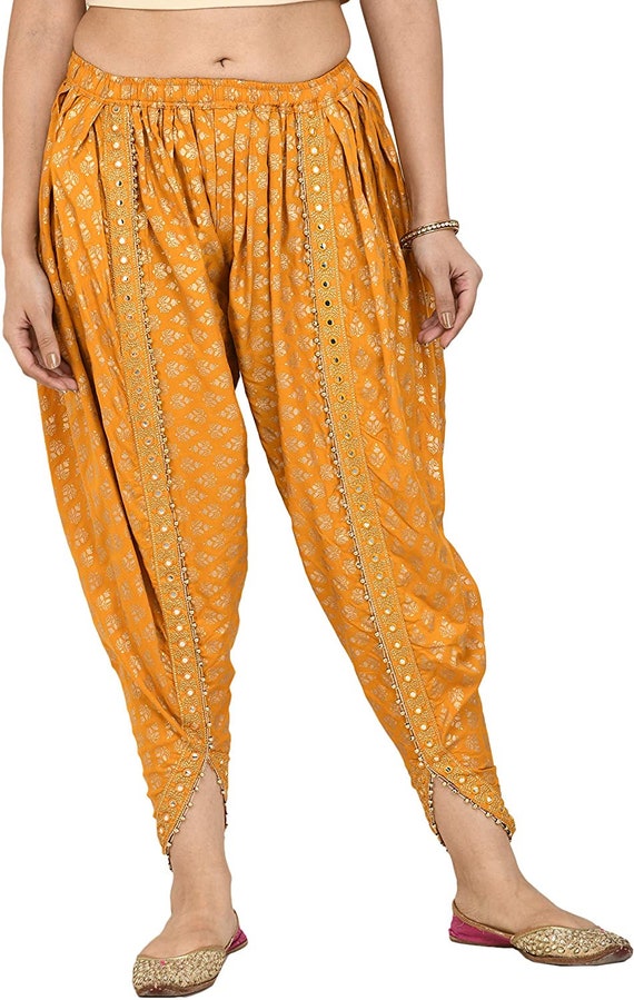 eloria Men's Dhoti Indian Men's Rayon Dhoti Aladdin Style Pants, Color: Red  | Free Size - Walmart.com