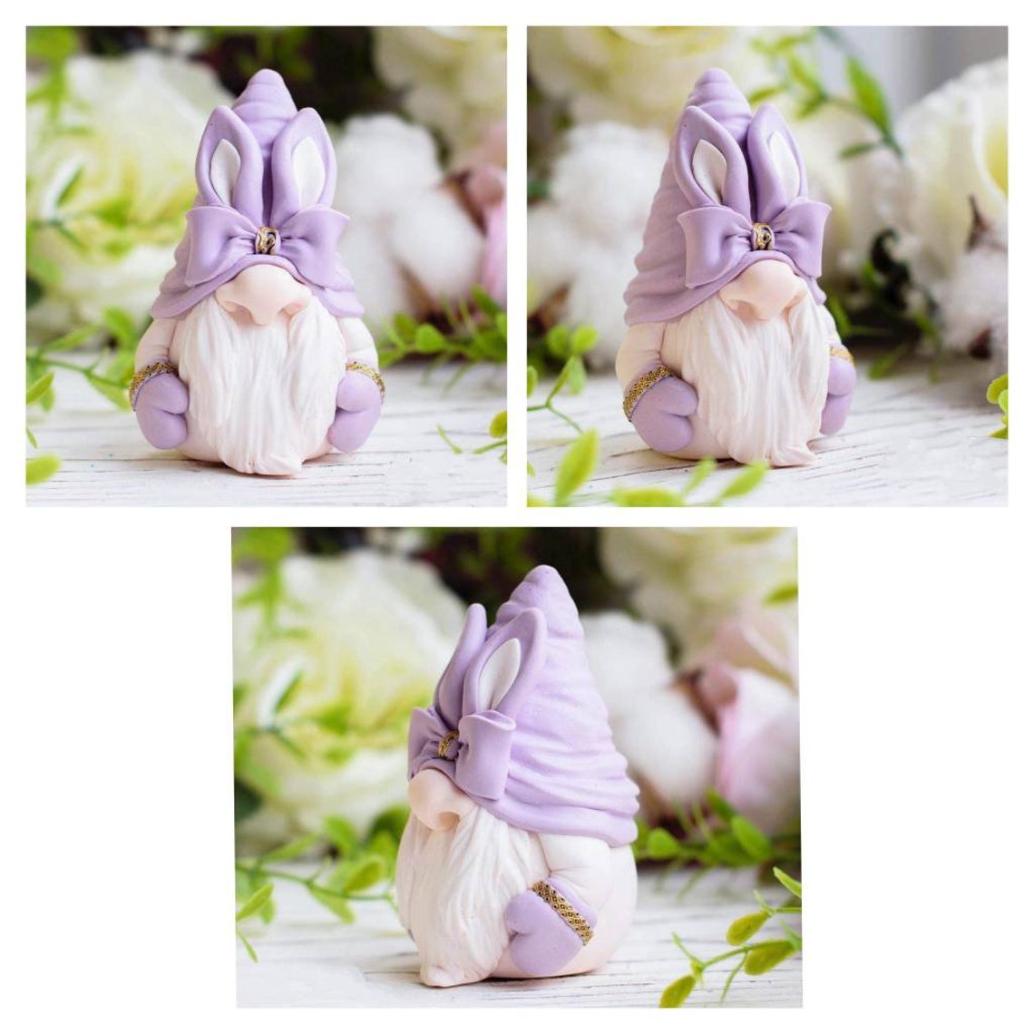 3d Cute Garden Gnome Soap Mold Candle Mould Silicone Melt and Etsy