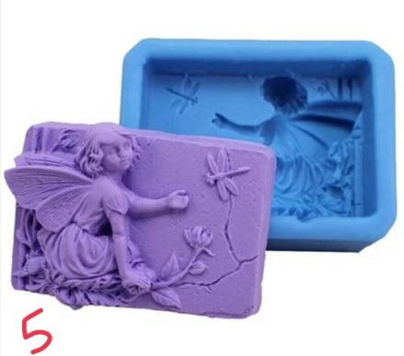 Fairy Floral Angel Baby Candle Mould Silicone Melt and Pour Etsy