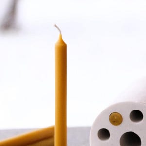 Handmade 8 cavity church candles silicone mold beeswax candle making tapper taper
