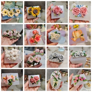 2d small to medium size flower silicone mold floral soap candle craft resin art clay handmade chocolate cake decoration mould