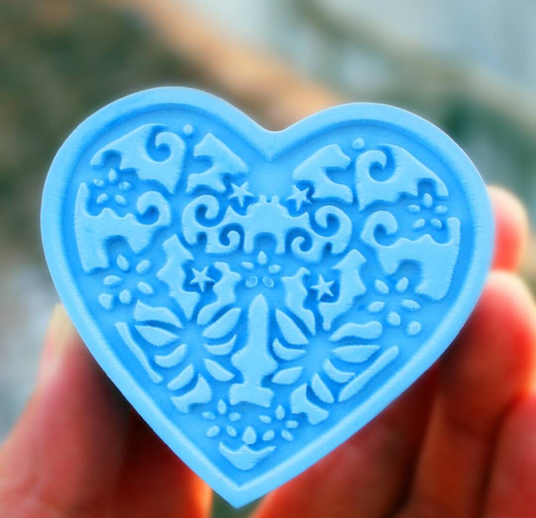 Neikafan 2 Pièces Moule Coeur Resine Epoxy 3D Love Heart Moule en Silicone  Moulle en Forme Coeur Silicone Moule à Savon pour DIY Savons Bougies Etc