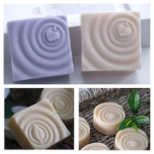 handmade water drop leaf leaves square round soap making candle silicone designer mold mould design melt and pour clay resin craft