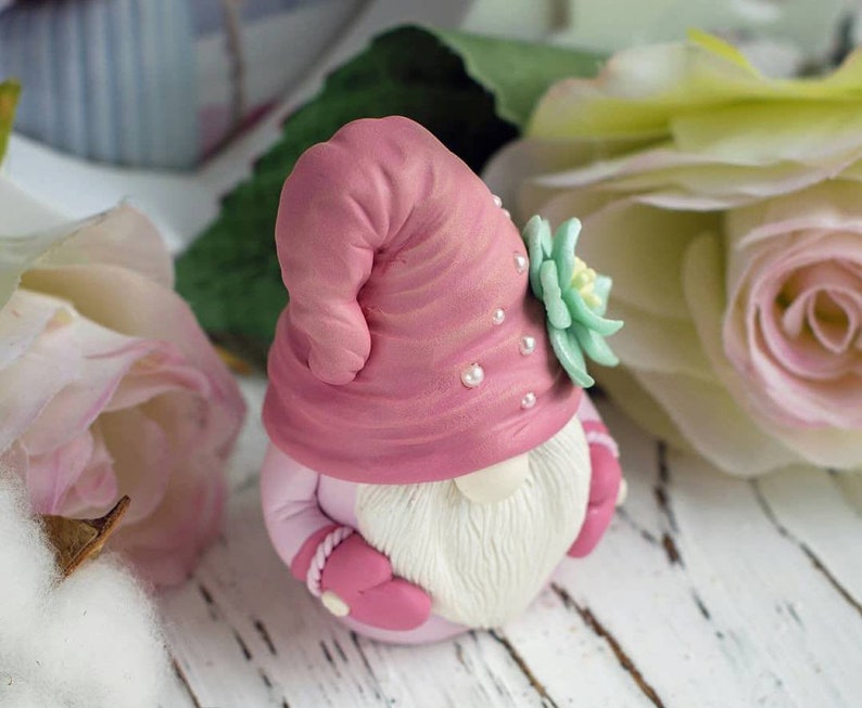 3d Cute Garden Gnome Soap Mold Candle Mould Silicone Melt and Etsy