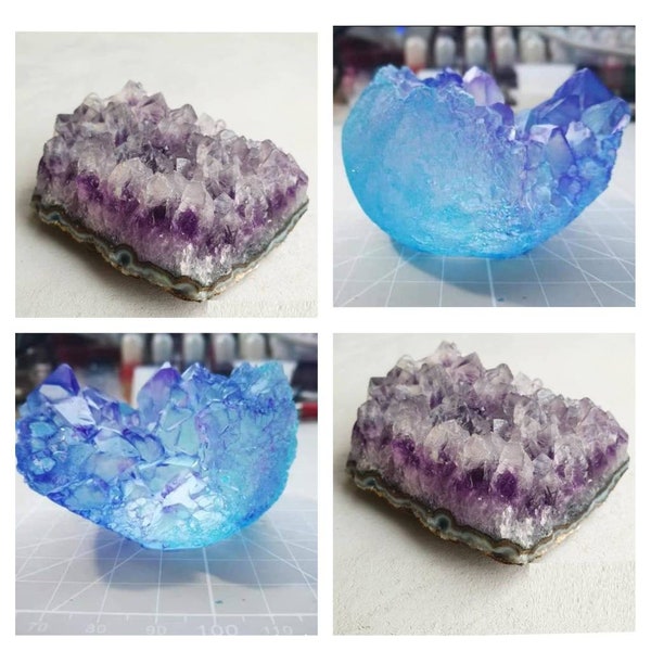 Gemstone agate amethyst crystal  soap mold candle mould silicone melt and pour craft supplies christmas