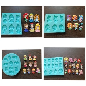 Miniatur Mini einbetten flatback Prinzessin Puppe Charme Schmuck Magnet Form Silikonseife schmelzen und gießen Kerze Harz Gießen Handwerk diy