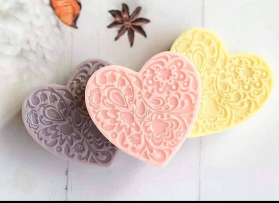 Heart Shape Soap Mold Candle Mould Silicone Melt and Pour Craft Supplies  Christmas Resin Clay Soap Craft 