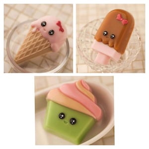 kawaii ice cream cone popsicle cupcake  mold mould silicone candle making soap food pastry baking new year gift ideas mp cp melt and pour