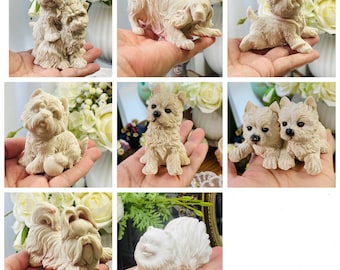 3d zittende hond honden puppy's thuis baby schattig huisdier siliconen mal mal zeep kaars hars ambachtelijke benodigdheden smelten en gieten cp hp zepen