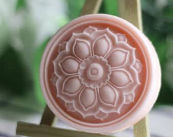 mandala art lotus diy  oriental pattern resin soap mango shape mold candle mould silicone melt and pour supplies christmas yoga meditation