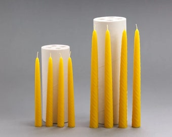 Romantic daily 4 cavity candle silicone mold tapers tapper candles beeswax mould aromatherapy