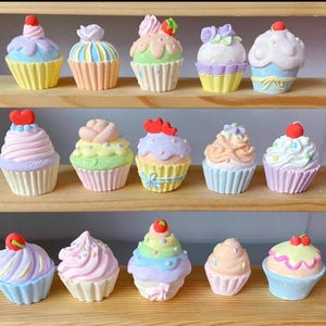 3d silicone mold miniature small cupcake polymer clay resin jewelry mould embed keychain christmas food pastry baking molds jewellery