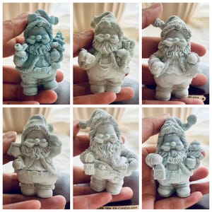 3d christmas theme santa claus new year  new year silicone mold soap candle craft melt and pour mould chocolate cement gypsum candles