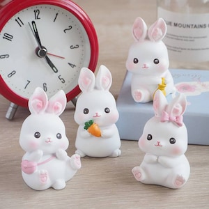Cute little bunny rabbit 3d shape animal design soap mold candle mould silicone melt and pour craft supplies christmas