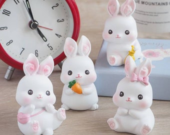 Cute little bunny rabbit 3d shape animal design soap mold candle mould silicone melt and pour craft supplies christmas