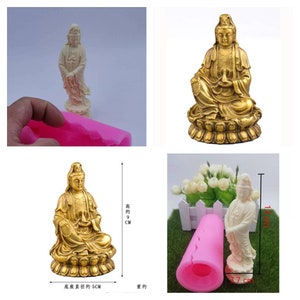 3d Peaceful  Buddha lotus Buddhism spiritual meditation rekhi mold mould silicone soap candle resin clay yoga meditation concrete