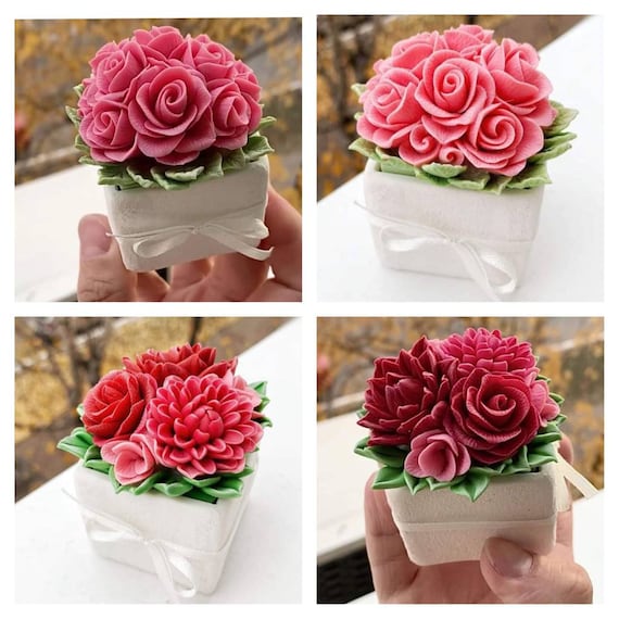 Stampi in resina, stampo in silicone per piante grasse per creare vasi di fiori unici porta piante 3D elefante portacandele stampo in gesso