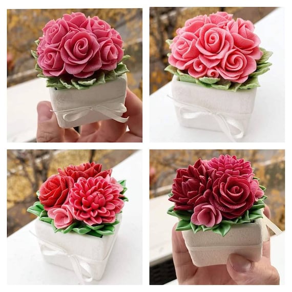 3D beautiful flower rose Silicone Mold Bouquet of roses Soap Molds Clay  Resin Gypsum Chocolate Candle Mold