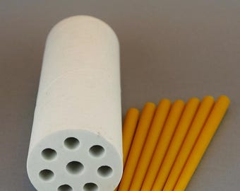 Handmade Long tapper 8 cavity 20 cm  candle silicone mold tapers tapper candles beeswax mould aromatherapy